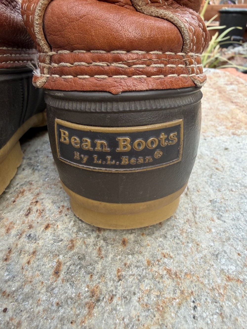 L.L. Bean Duck Boots Womens 6 Brown Leather Rubber Waterproof - Picture 6 of 8